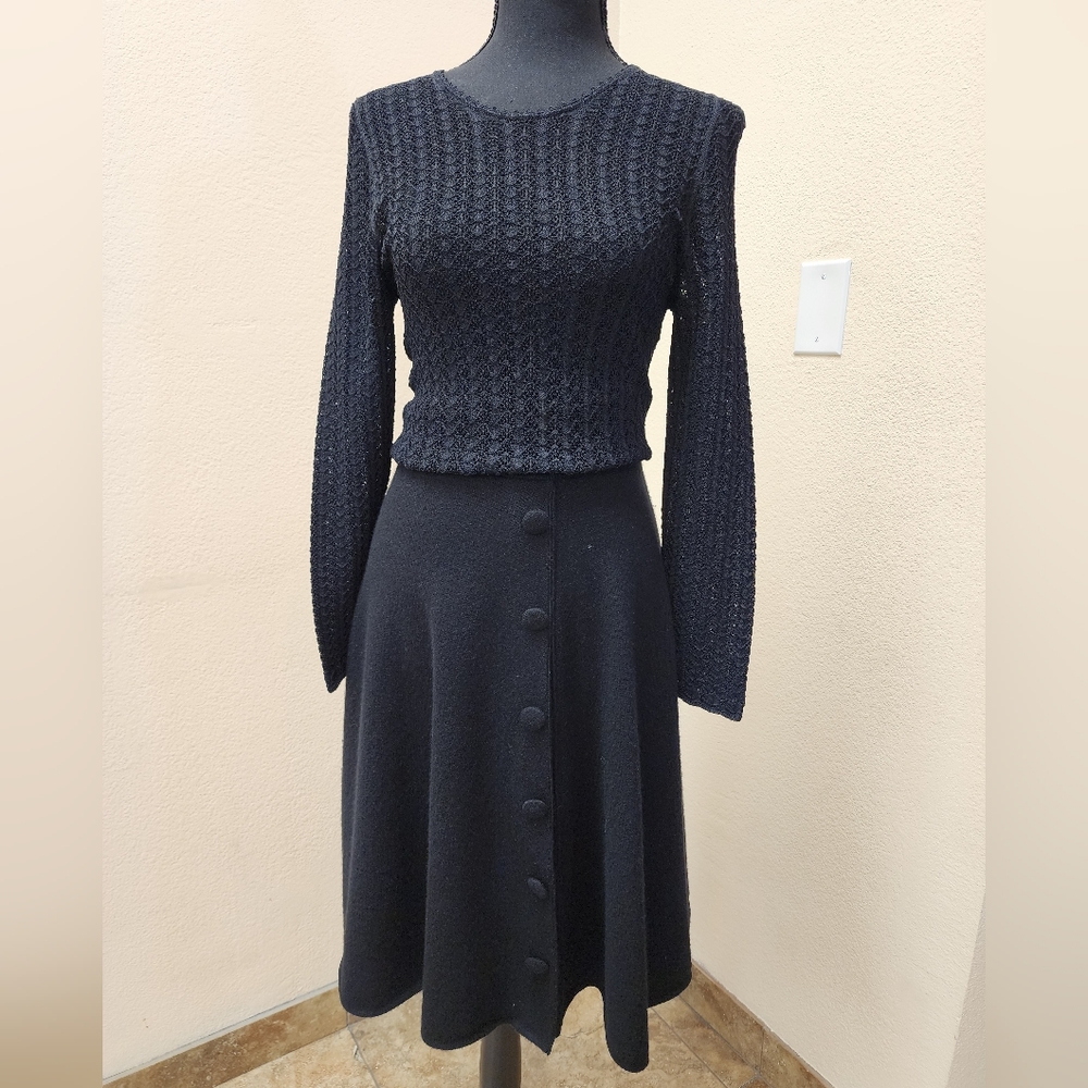 Dolce & Gabbana Black Long Sleeve Dress